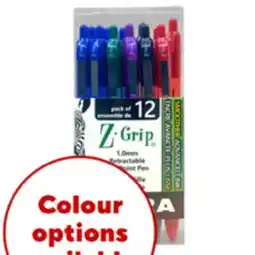 Staples Zebra Z-Grip Ballpoint Pens Retractable, 1.0 mm, Assorted offer