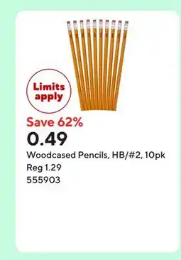Staples Woodcased Pencils, HB/#2 offer
