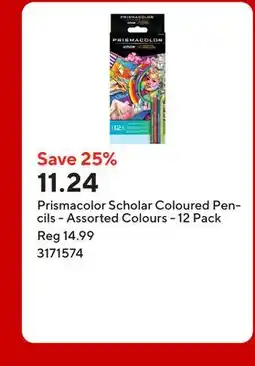 Staples Prismacolor Scholar Coloured Pencils - Assorted Colours offer