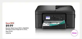 Staples Brother Work Smart MFC-J1360DW Wireless Colour Inkjet All-in-One Printer offer