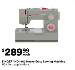 Michaels SINGER HD4452 Heavy-Duty Sewing Machine offer