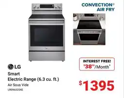 Visions Electronics LG Smart Electric Range (6.3 cu. ft.) offer