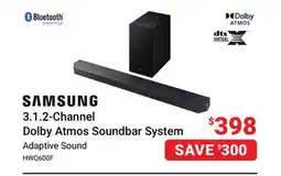 Visions Electronics SAMSUNG 3.1.2-Channel Dolby Atmos Soundbar System offer