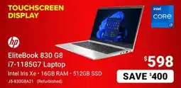 Visions Electronics HP EliteBook 830 G8 i7-1185G7 Laptop offer