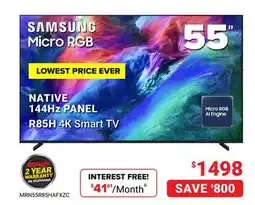 Visions Electronics Samsung NATIVE 144Hz PANEL R85H 4K Smart TV offer