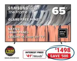 Visions Electronics SAMSUNG QLED The Frame 65 offer