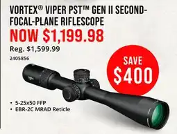 Cabela's VORTEX VIPER PST GEN II SECOND-FOCAL-PLANE RIFLESCOPE offer