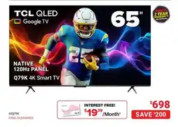 Visions Electronics TCL QLED Google TV offer