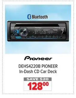 2001 Audio Video DEHS4220B PIONEER In-Dash CD Car Deck offer