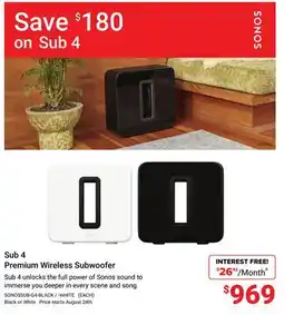 Visions Electronics Sub 4 Premium Wireless Subwoofer offer