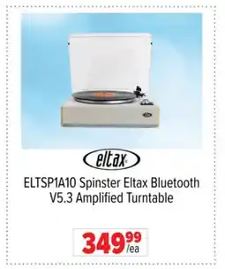 2001 Audio Video ELTSP1A10 Spinster Eltax Bluetooth V5.3 Amplified Turntable offer