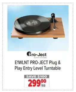 2001 Audio Video E1WLNT PRO-JECT Plug & Play Entry Level Turntable offer