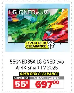 2001 Audio Video 55QNED85A LG QNED evo AI 4K Smart TV 2025 offer