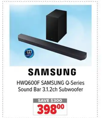 2001 Audio Video HWQ600F SAMSUNG Q-Series Sound Bar 3.1.2ch Subwoofer offer