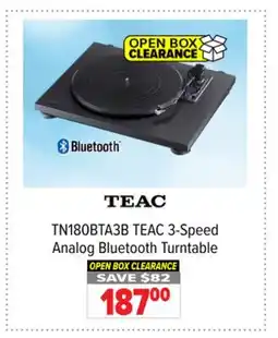 2001 Audio Video TN180BTA3B TEAC 3-Speed Analog Bluetooth Turntable offer
