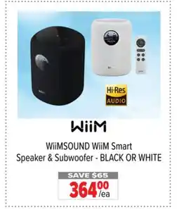 2001 Audio Video WiiMSOUND WiiM Smart Speaker & Subwoofer - BLACK OR WHITE offer