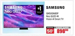 2001 Audio Video QN50QN80F SAMSUNG 50 Neo QLED 4K Vision AI Smart TV offer