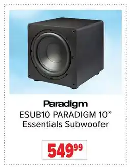 2001 Audio Video ESUB10 PARADIGM 10 Essentials Subwoofer offer