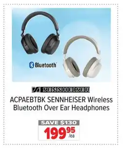 2001 Audio Video ACPAEBTBK SENNHEISER Wireless Bluetooth Over Ear Headphones offer