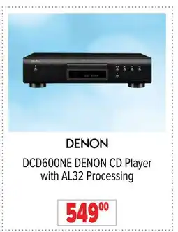 2001 Audio Video DCD600NE DENON CD Player with AL32 Processing offer