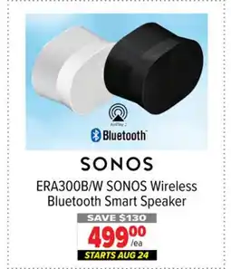 2001 Audio Video ERA300B/W SONOS Wireless Bluetooth Smart Speaker offer