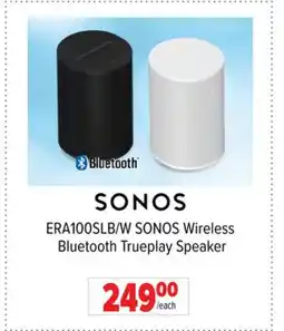 2001 Audio Video ERA100SLB SONOS Wireless Bluetooth Trueplay Speaker offer