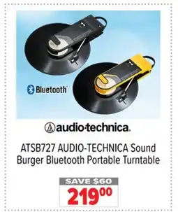 2001 Audio Video ATSB727 AUDIO-TECHNICA Sound Burger Bluetooth Portable Turntable offer