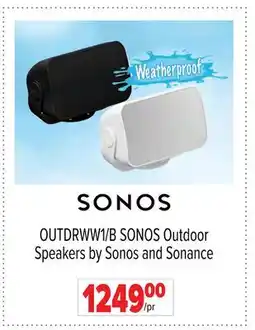 2001 Audio Video OUTDRWW1/B SONOS Outdoor Speakers by Sonos and Sonance offer