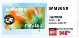 2001 Audio Video UN65M80H SAMSUNG 65 Mini LED 4K Vision AI Smart TV offer