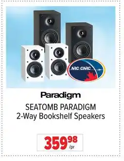 2001 Audio Video SEATOMB PARADIGM 2-Way Bookshelf Speakers offer