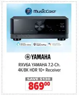 2001 Audio Video RXV6A YAMAHA 7.2-Ch. 4K/8K HDR 10+ Receiver offer