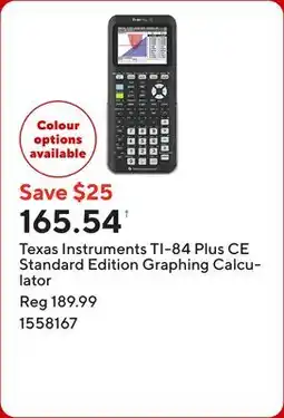 Staples Texas Instruments TI-84 Plus CE Standard Edition Graphing Calculator offer