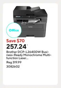 Staples Brother DCP-L2640DW Business-Ready Monochrome Multifunction Laser Printer offer