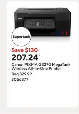 Staples Canon PIXMA G3270 MegaTank Wireless All-in-One Printer offer