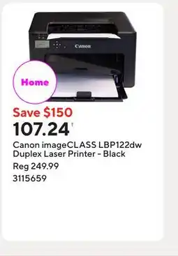 Staples Canon imageCLASS LBP122dw Duplex Laser Printer - Black offer