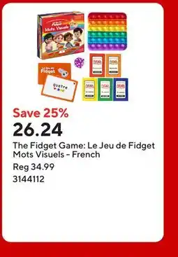Staples The Fidget Game: Le Jeu de Fidget Mots Visuels - French offer