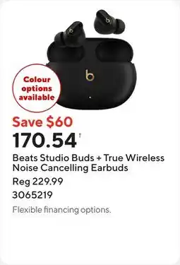 Staples Beats Studio Buds + True Wireless Noise Cancelling Earbuds offer