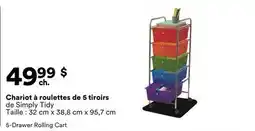 Michaels Chariot à roulettes de 5 tiroirs de Simply Tidy offer