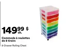 Michaels Commode à roulettes de 8 tiroirs offer