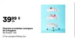 Michaels Chariots à roulettes Lexington de 3 étages de Simply Tidy offer