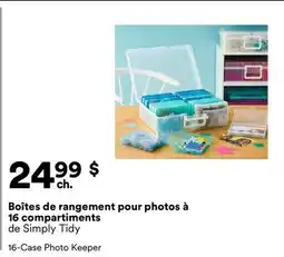 Michaels Boîtes de rangement pour photos à 16 compartiments de Simply Tidy offer