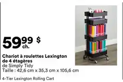 Michaels Chariot à roulettes Lexington de 4 étages de Simply Tidy offer