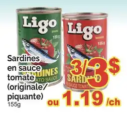 T&T Supermarket SARDINES EN SAUCE TOMATE (ORIGINALE/PIQUANTE) offer
