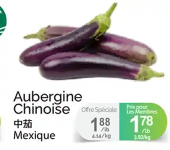 T&T Supermarket Aubergine Chinoise offer