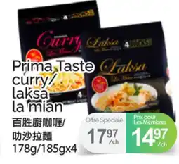 T&T Supermarket PRIMA TASTE CURRY/LAKSA LA MIAN offer