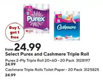 Select Purex and Cashmere Triple Roll