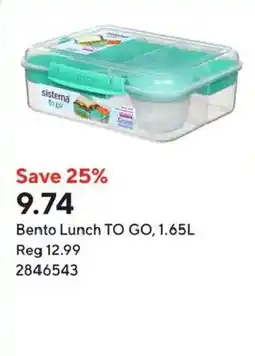 Staples Sistema bento lunch to go offer