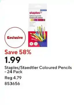 Staples Staples/Staedtler Coloured Pencils offer