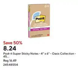 Staples Post-it super sticky notes offer