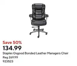 Staples Staples Osgood Bonded Leather Managers Chair offer